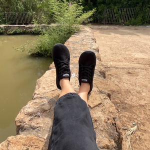 Ravule customer wearing our shoes