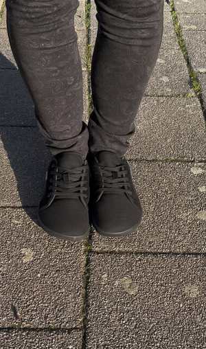 Ravule customer wearing our shoes